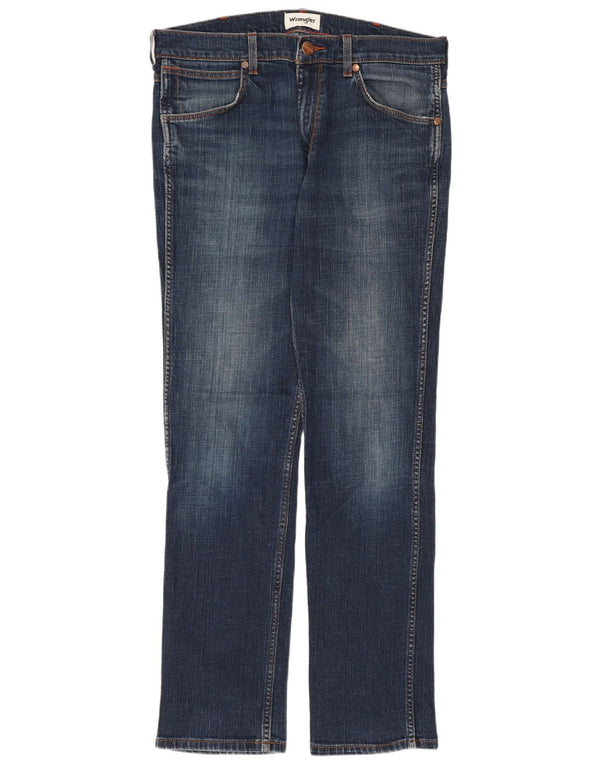 Мужские прямые джинсы WRANGLER Greensboro W31 L32, темно-синий, хлопок