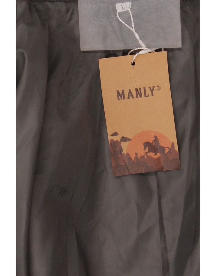 Винтажное мужское пальто UK 40, большое серое