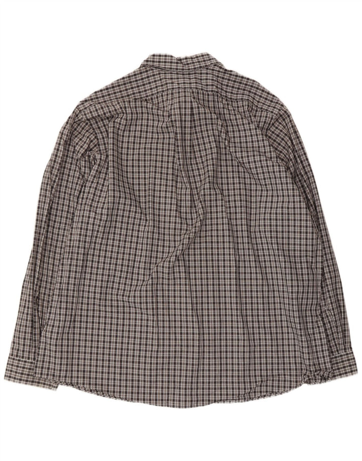 Мужская рубашка свободного кроя Eddie Bauer 2XL, черная клетка, хлопок