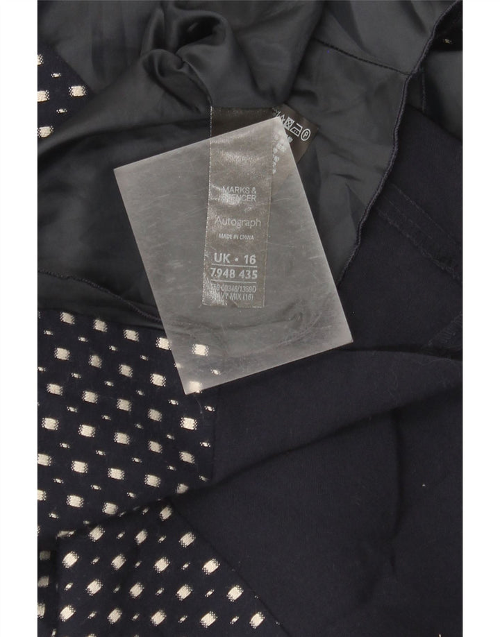 Женское платье-футляр Marks & Spencer UK 16, большое темно-синее в крапинку