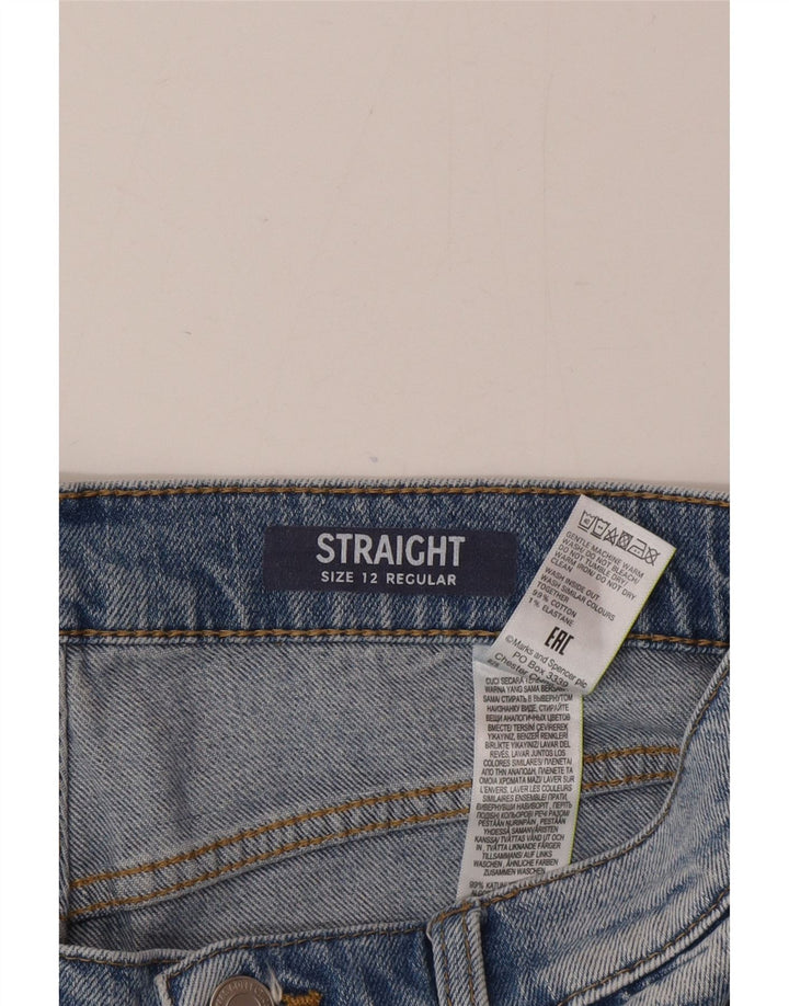 Женские прямые джинсы Marks & Spencer Regular UK 12, средние W30 L25, синие