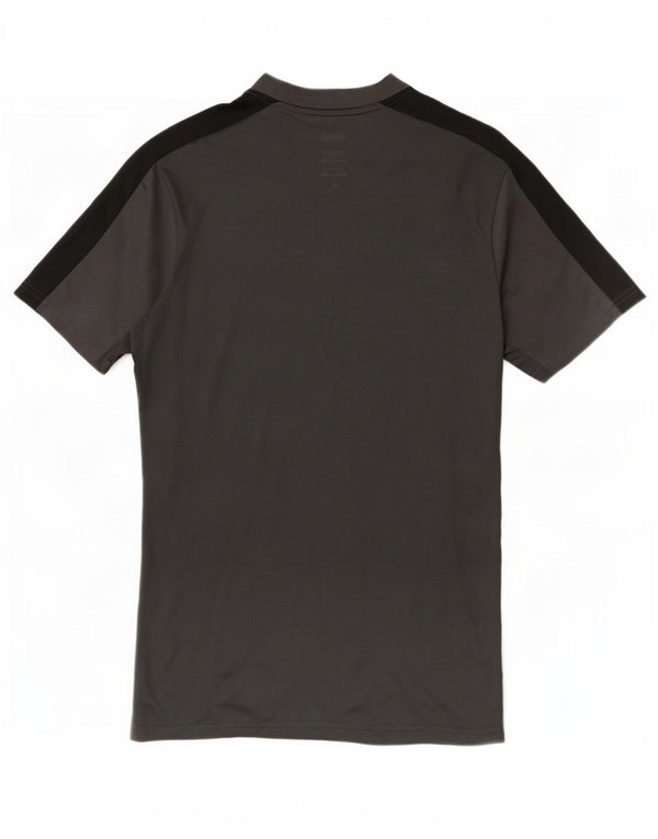 Мужская футболка Nike Dri Fit Slim, верх среднего серого цвета, полиэстер с цветными блоками
