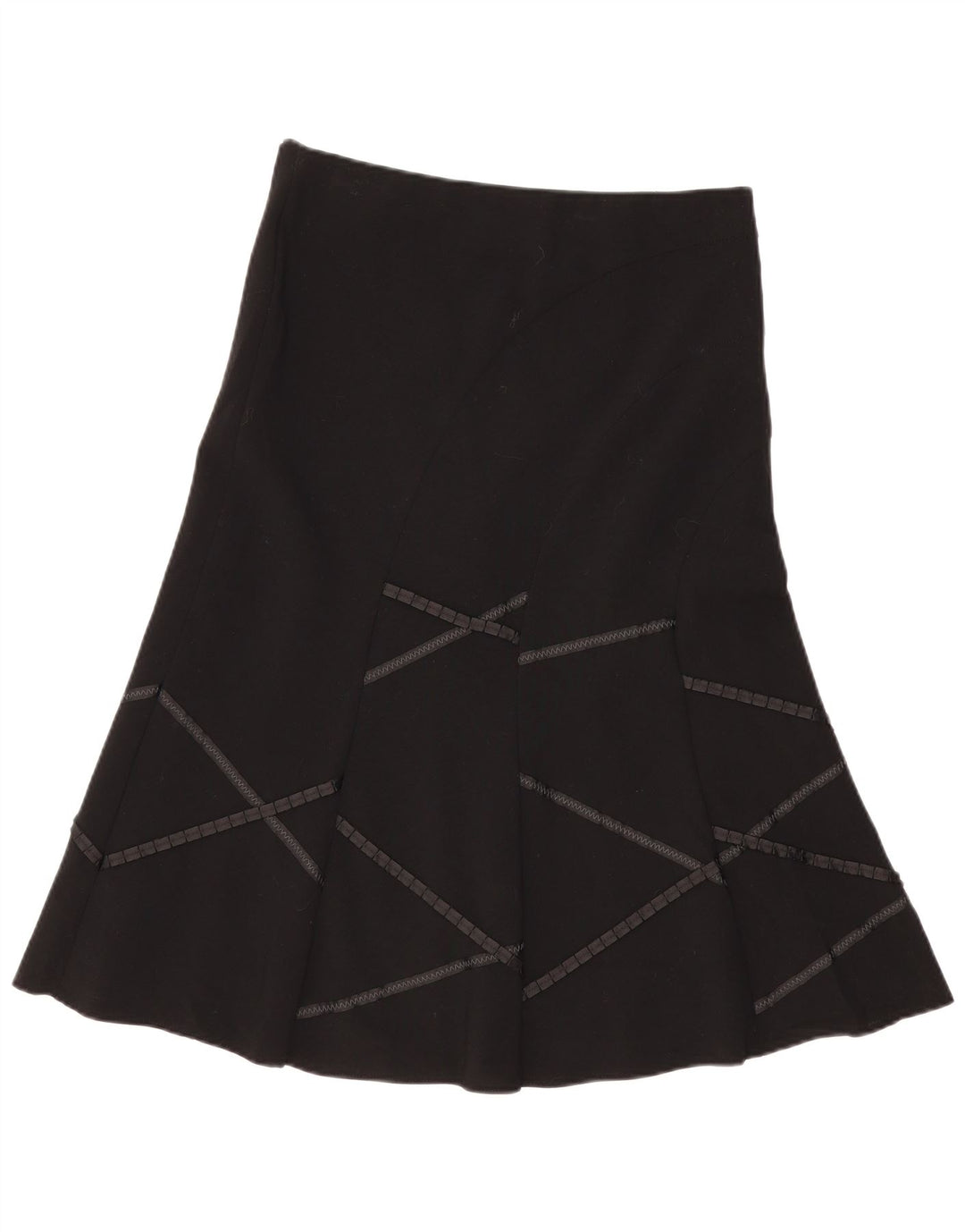 Женская юбка-трапеция Marks & Spencer UK 12 Medium W34 Черная с геометрическим рисунком