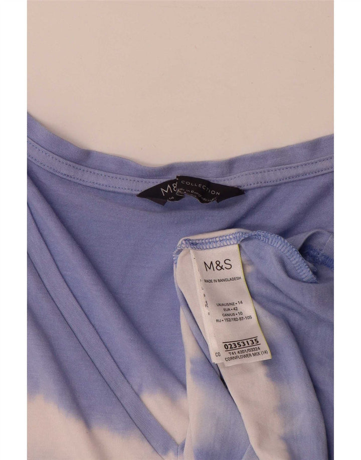 Женская футболка оверсайз Marks & Spencer Top UK 14, большой синий тай-дай
