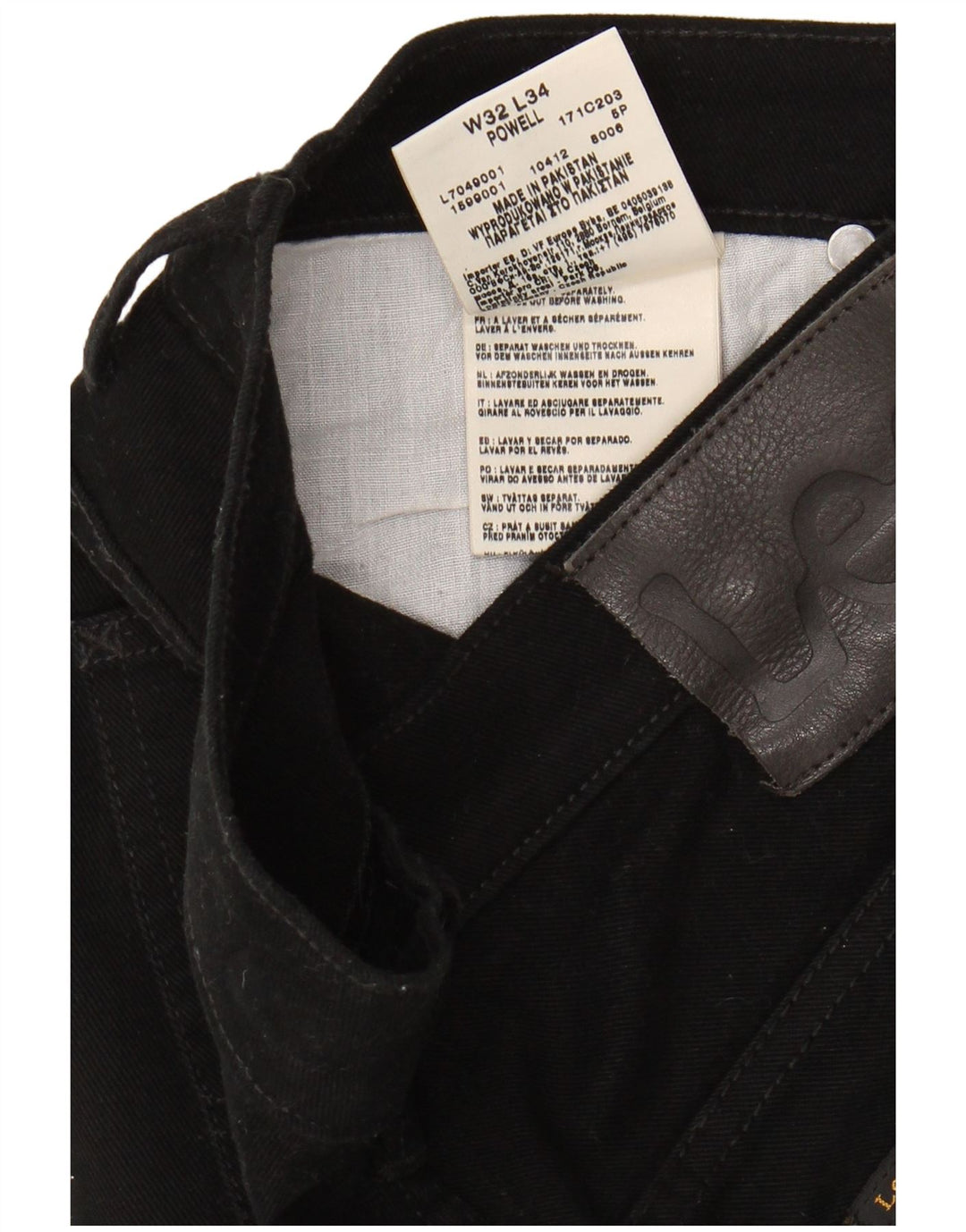 Мужские джинсы LEE Powell Slim W32 L31, черный хлопок