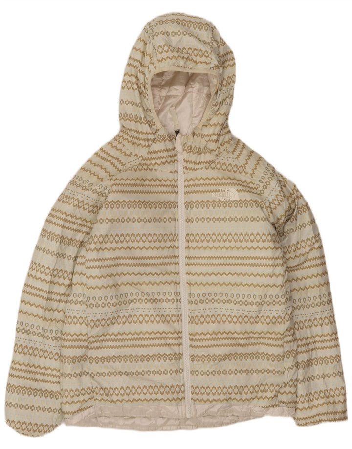 Стеганая куртка The North Face для девочек 11–12 лет, большая, из белого полиэстера