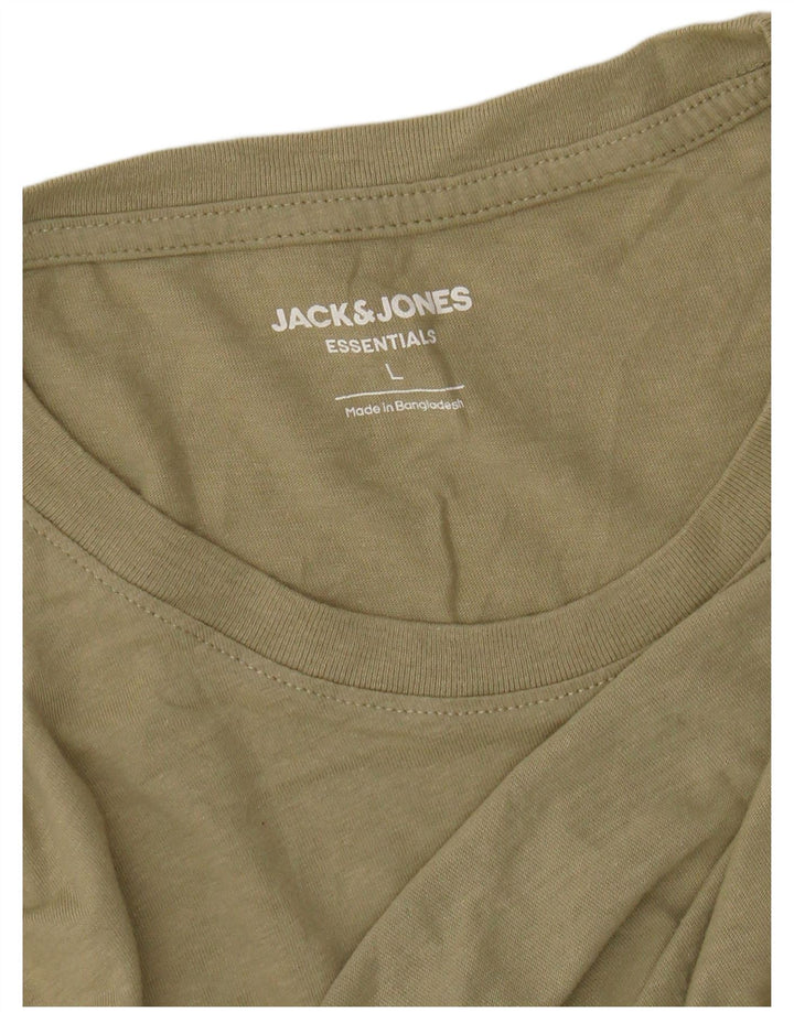 Мужская футболка с рисунком JACK & JONES, большой цвет хаки