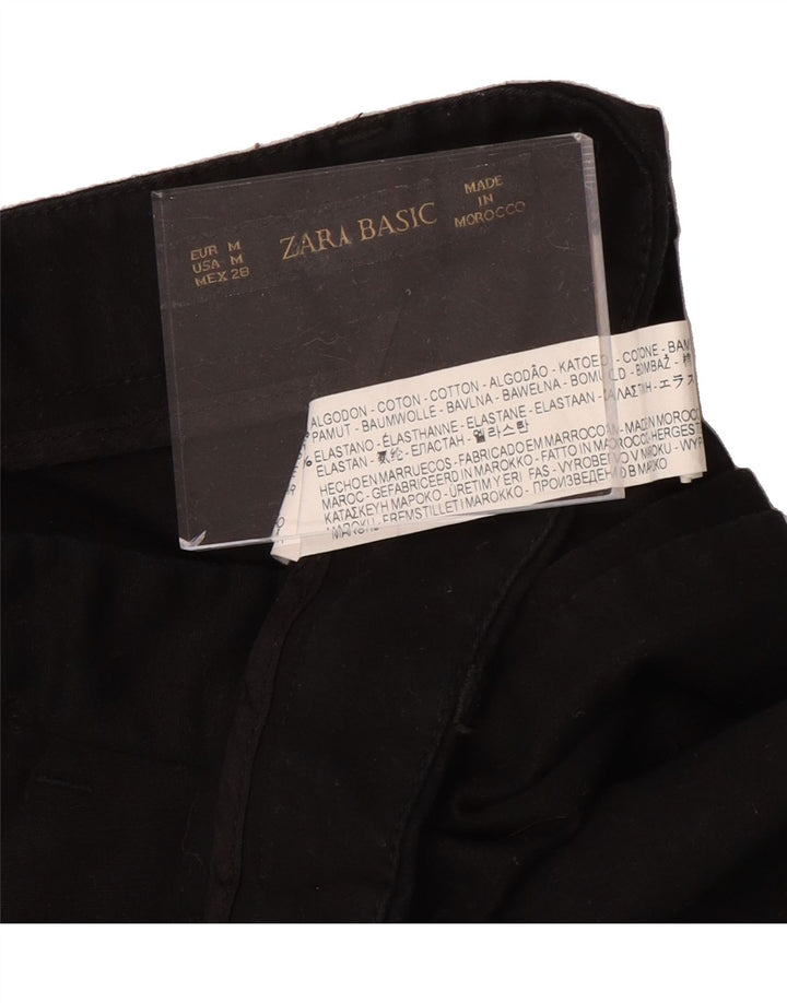 ZARA Womens Chino Shorts Medium W28 Black Cotton Vintage Zara and Second-Hand Zara from Messina Hembry 