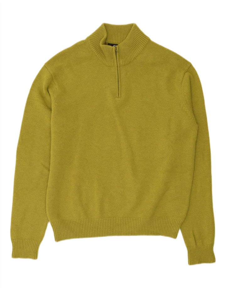 Мужской джемпер с воротником на молнии Fila XL, шерсть цвета хаки