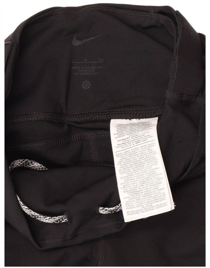 Женские леггинсы с графическим рисунком Nike UK 8, маленькие черные полиэстер