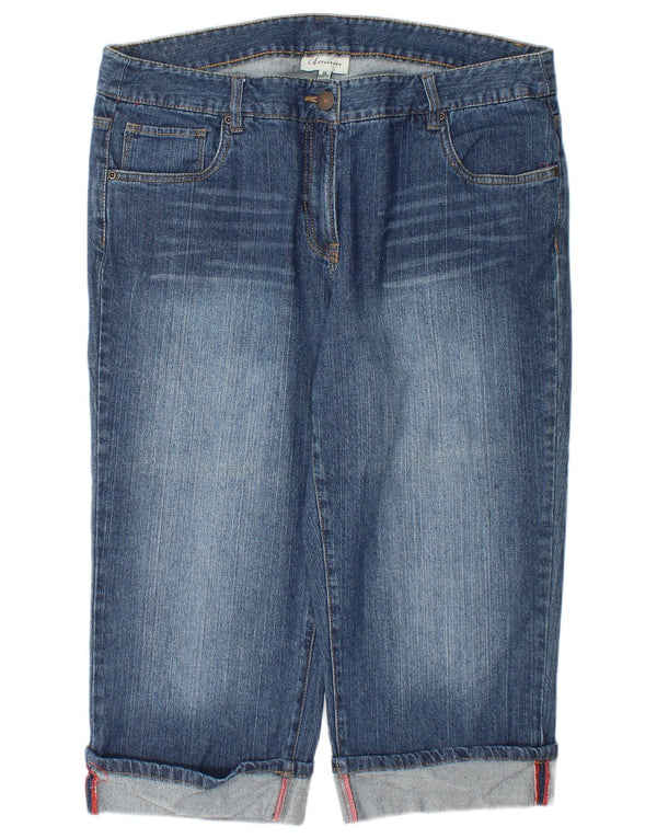 Женские капри Autograph UK 18 XL W38 L20 Синие хлопковые