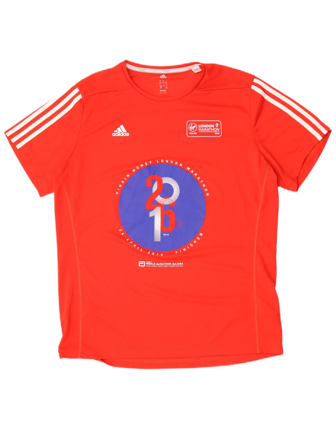 Мужская футболка Adidas Climalite с рисунком, большой красный полиэстер