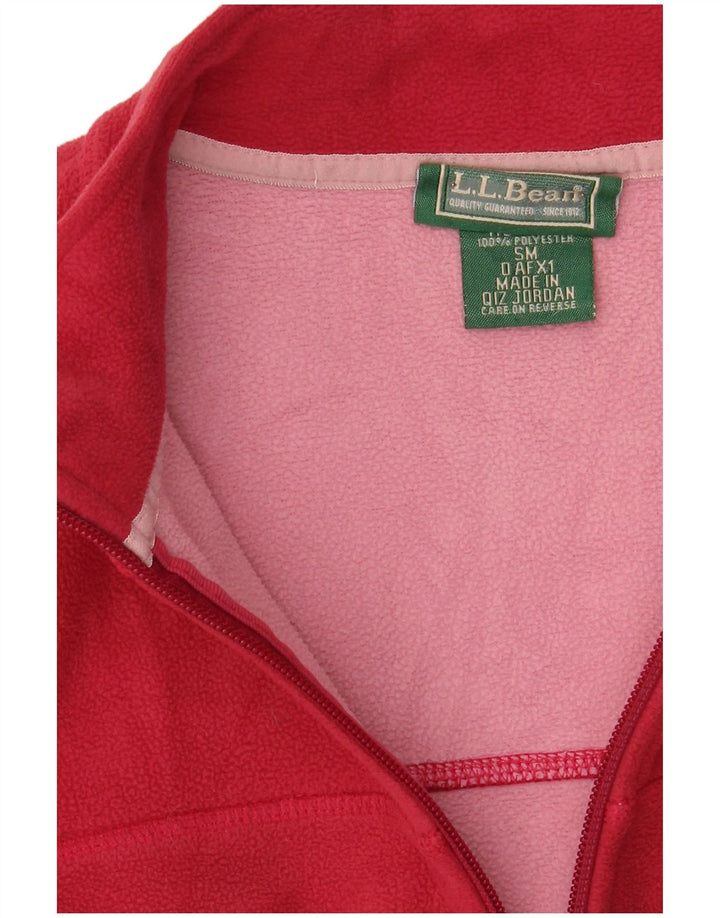Женская флисовая куртка оверсайз L.L.Bean UK 10, маленький красный полиэстер