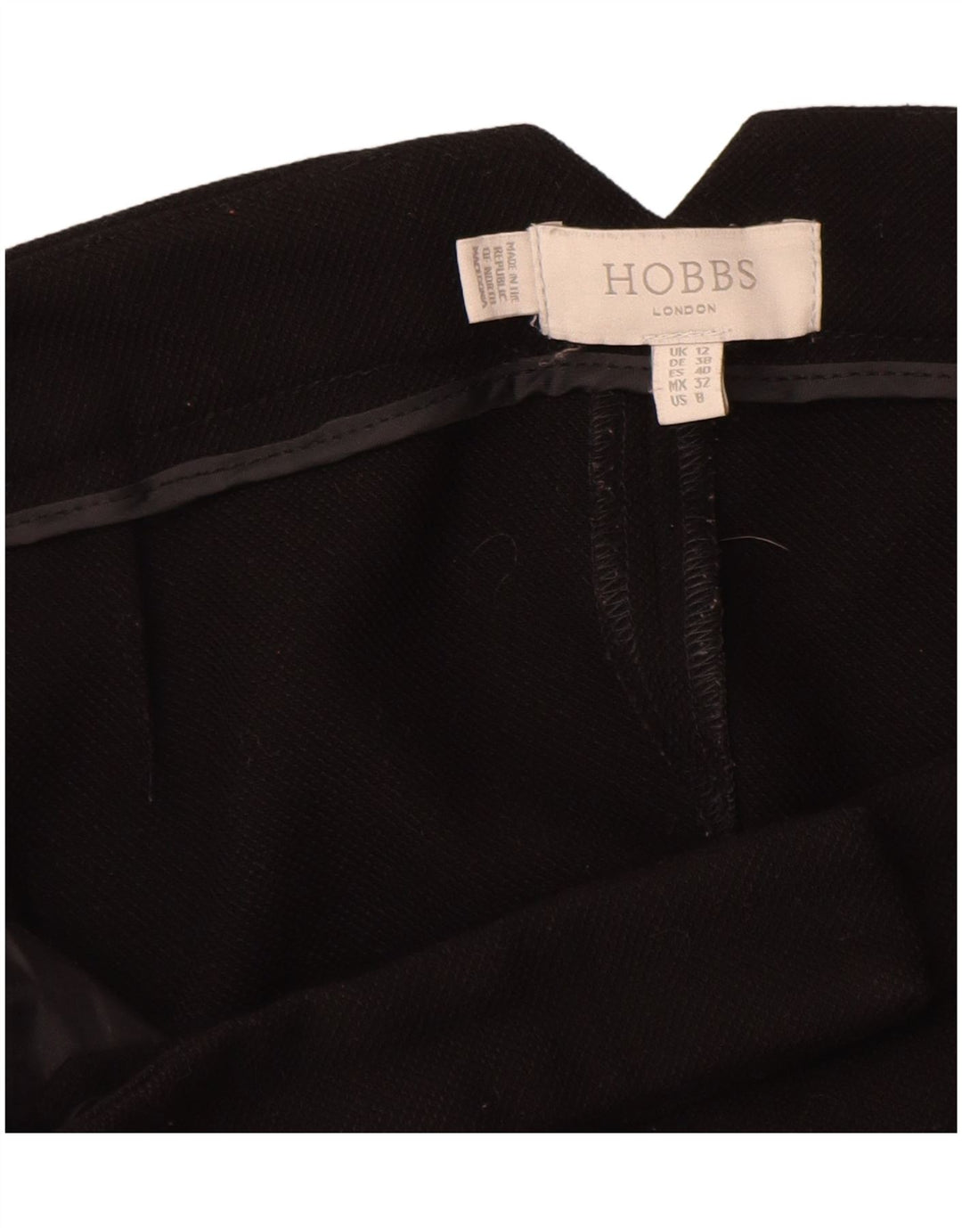 Женские узкие брюки чинос Hobbs UK 12, средние W32 L26, черный полиэстер