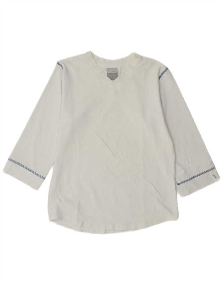 Женский топ Nike с рукавом 3/4, Великобритания, 14/16, большой белый