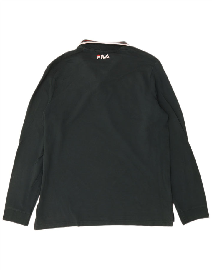 Мужская рубашка поло с длинным рукавом Fila XL, черная