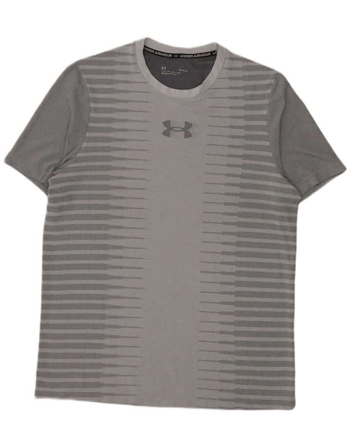 Мужская футболка с рисунком Under Armour, большая серая полоска