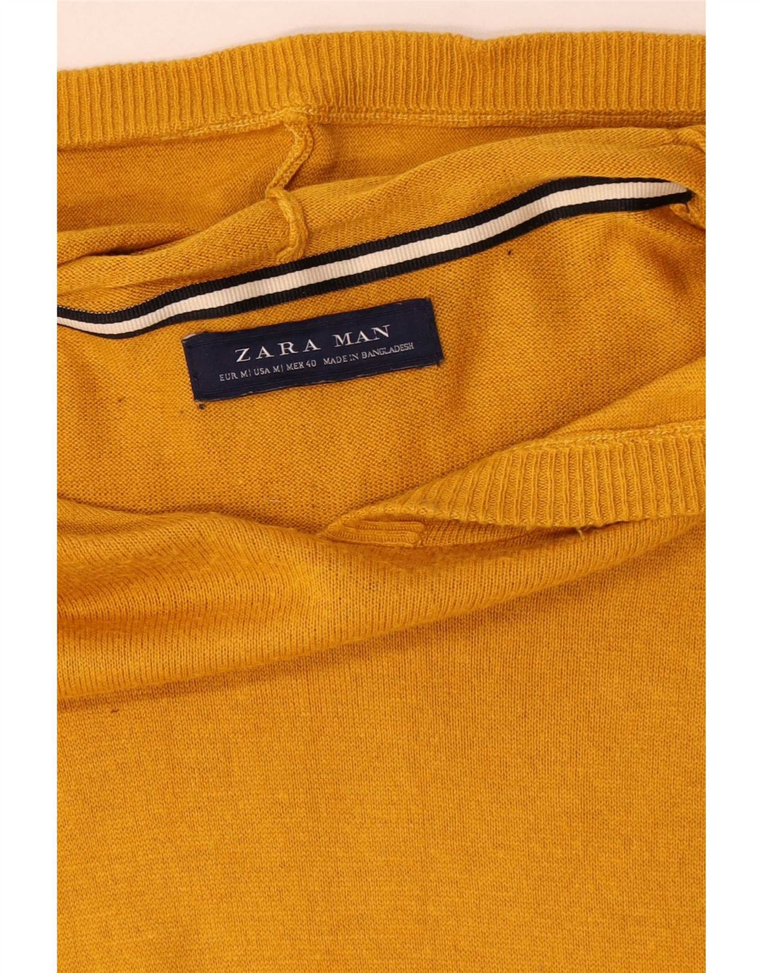 Мужской джемпер с капюшоном Zara средний желтый