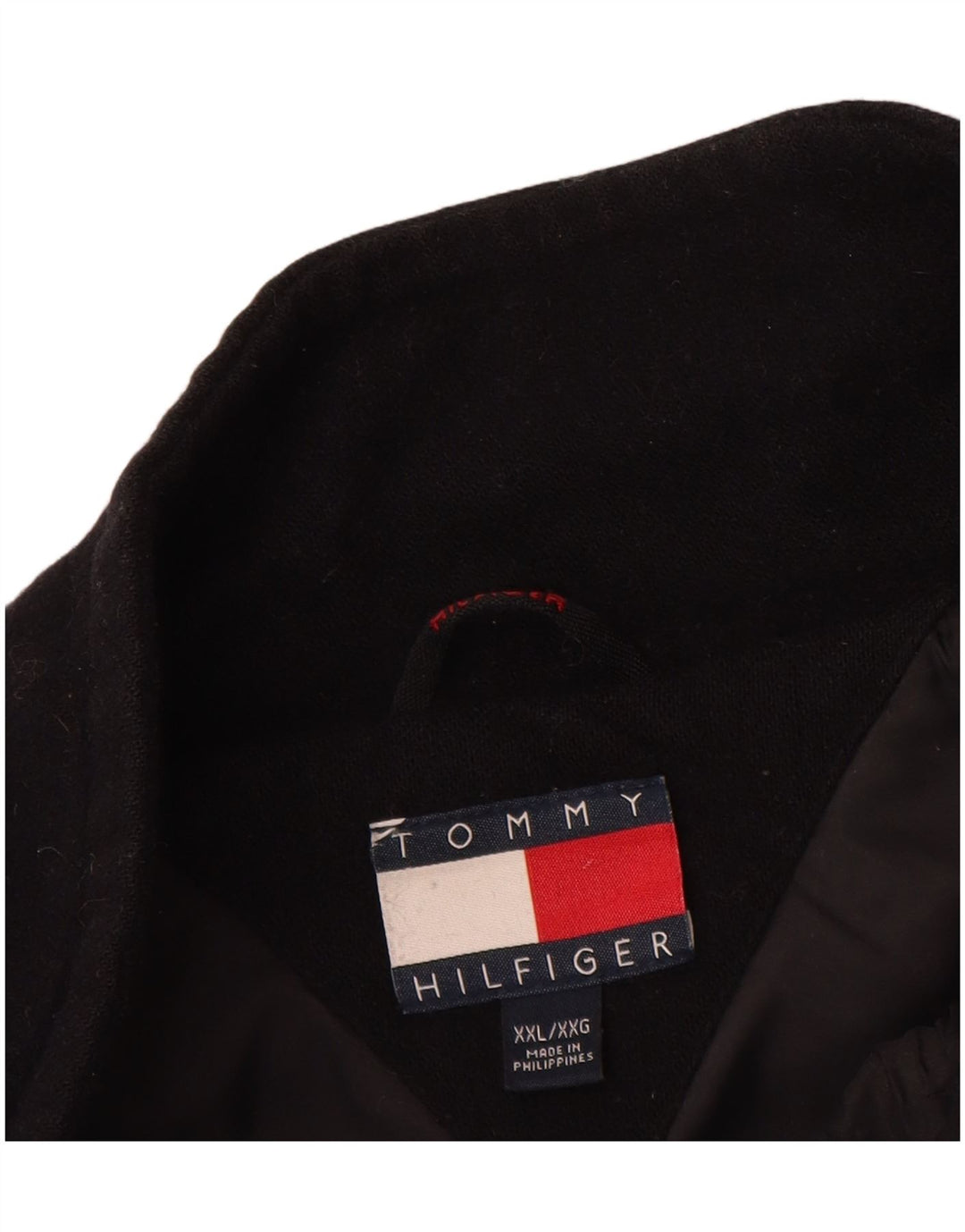 Мужская куртка Tommy Hilfiger UK 44 2XL, черная, шерсть с цветными блоками