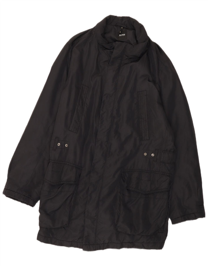Мужское пальто Hugo Boss IT 50 Large Black Полиамид