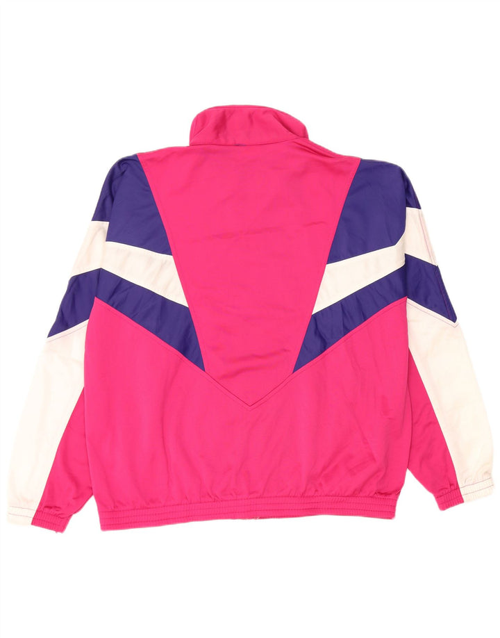 Женский спортивный костюм Ellesse Top Jacket UK 14 Средний розовый с цветными блоками в стиле ретро