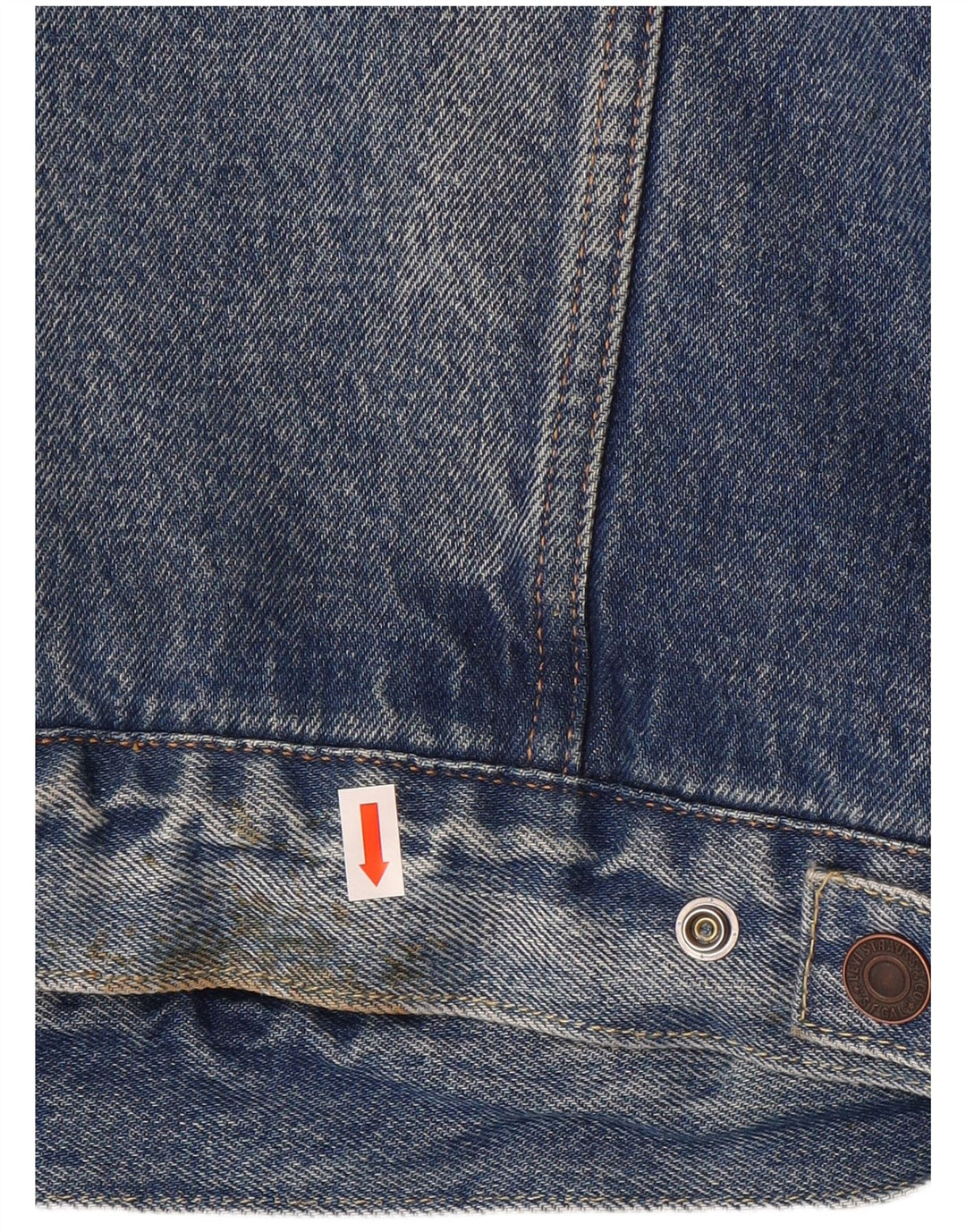 Мужская джинсовая куртка шерпа Levi's UK 40, большая синяя, хлопок