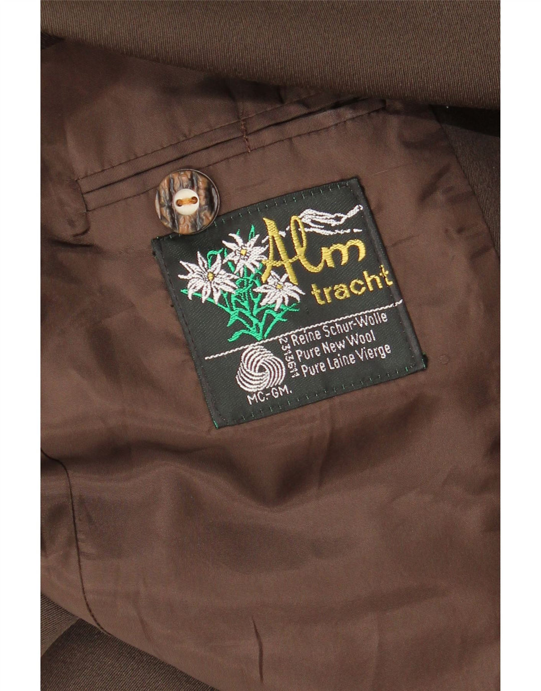 Винтажный мужской пиджак на 3 пуговицах, Великобритания 38, средний коричневый шерстяной пиджак