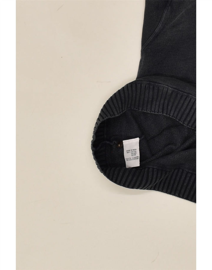 NAPAPIJRI Boys Graphic Zip Neck Jumper Sweater 7-8 Years Grey Cotton | Vintage Napapijri | Thrift | Second-Hand Napapijri | Used Clothing | Messina Hembry 