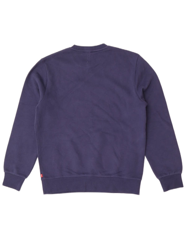 Мужской джемпер стандартного кроя с графикой Levi's, маленький, темно-синий, классический