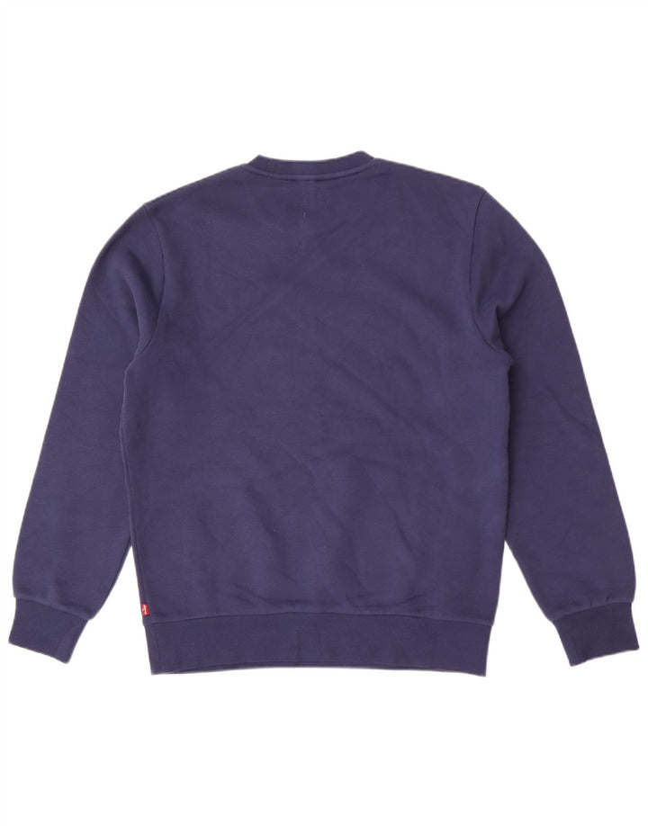 Мужской джемпер стандартного кроя с графикой Levi's, маленький, темно-синий, классический