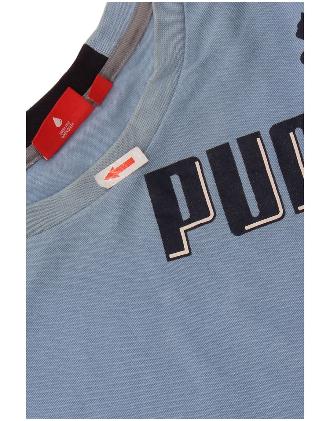 Мужской топ с рисунком PUMA, длинный рукав, синий хлопок, размер XL