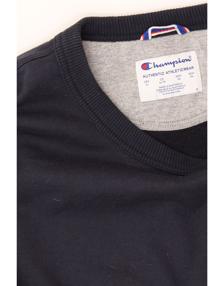 CHAMPION Mens Sweatshirt Jumper XL Navy Blue Cotton Vintage Champion and Second-Hand Champion from Messina Hembry 