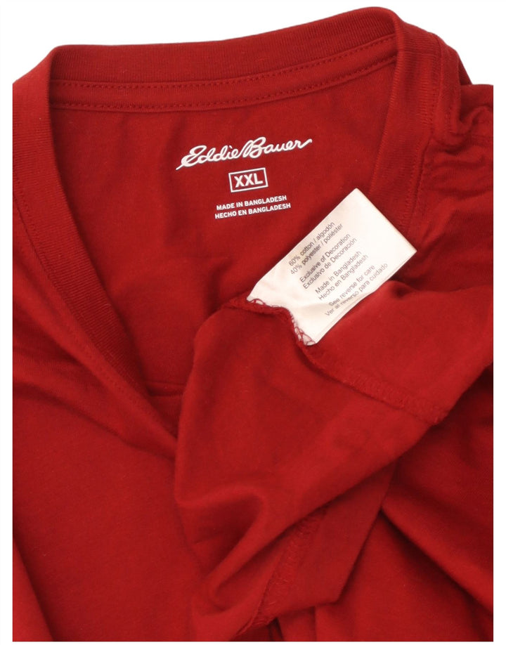 Мужская футболка EDDIE BAUER 2XL, красный хлопок