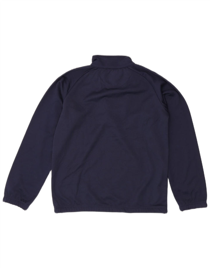 KAPPA Boys Zip Neck Pullover Tracksuit Top 13-14 Years Navy Blue Polyester