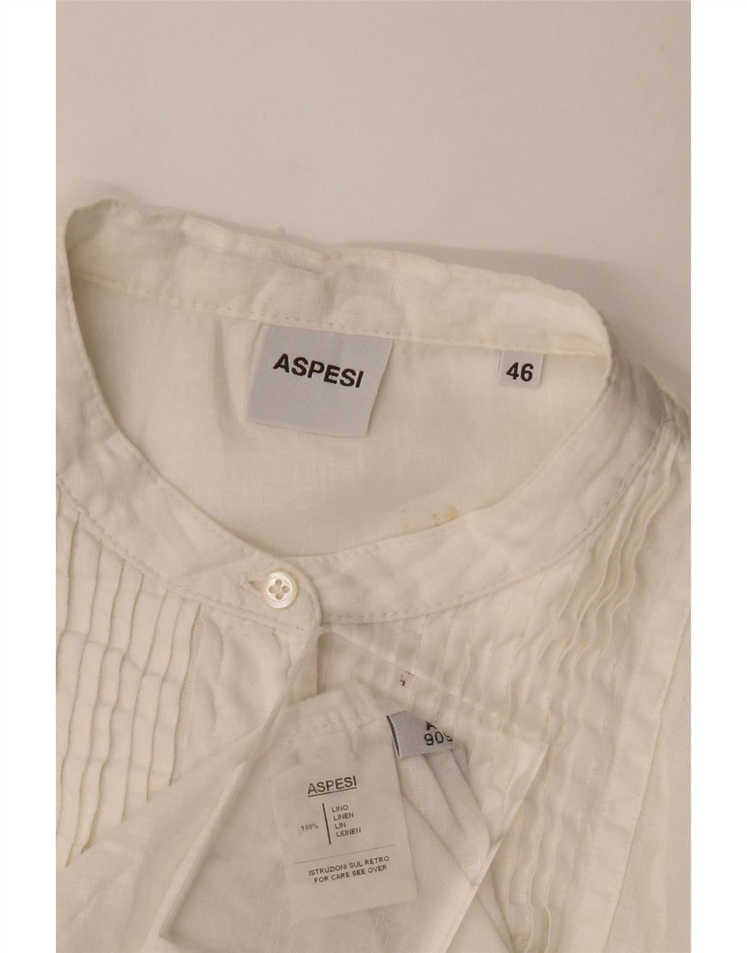 Женская рубашка под смокинг Aspesi IT 46, большая белая льняная ткань