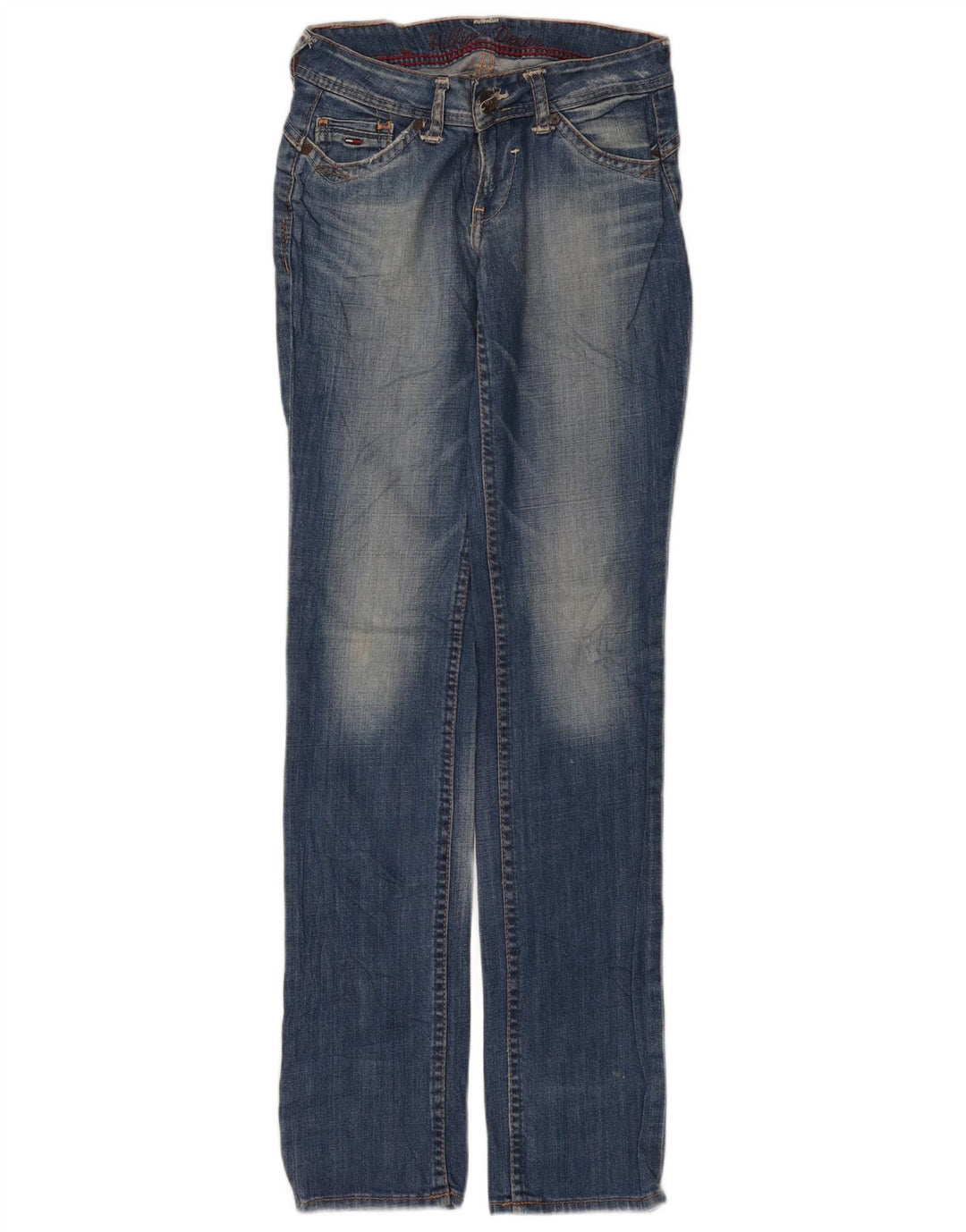 Женские прямые джинсы Tommy Hilfiger W26 L34 синие, хлопок