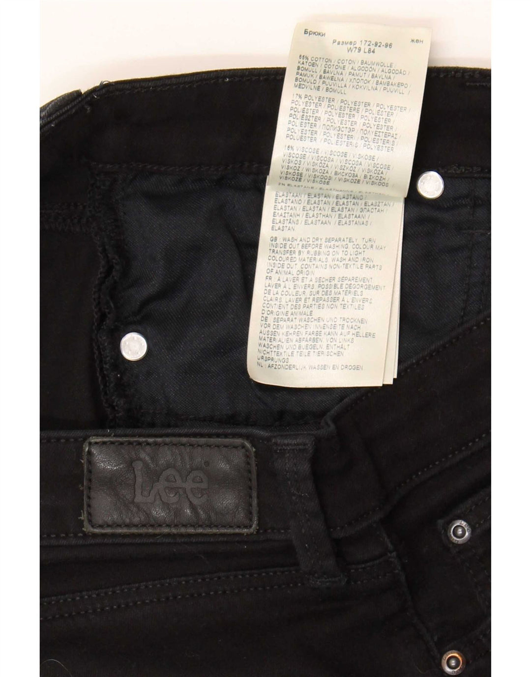 Женские прямые джинсы Lee Marion W31 L33, черный хлопок