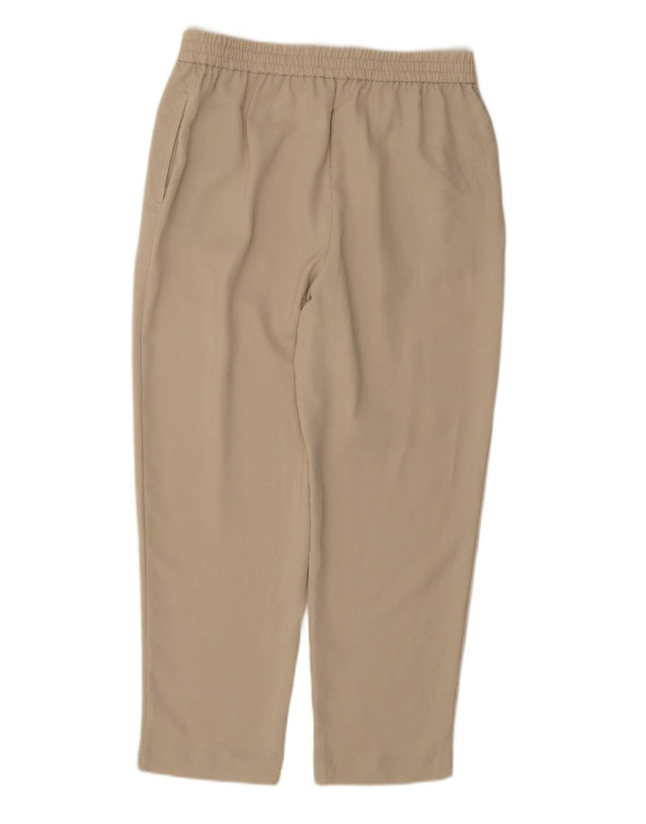 ZARA Womens Straight Cropped Trousers  Large W30 L25  Beige
