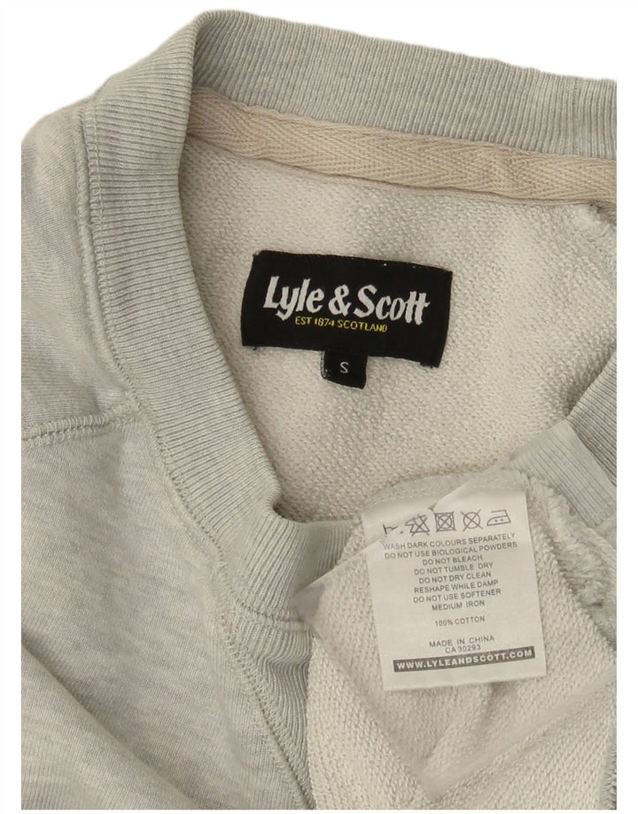 Мужской свитшот LYLE & SCOTT, маленький серый хлопковый джемпер