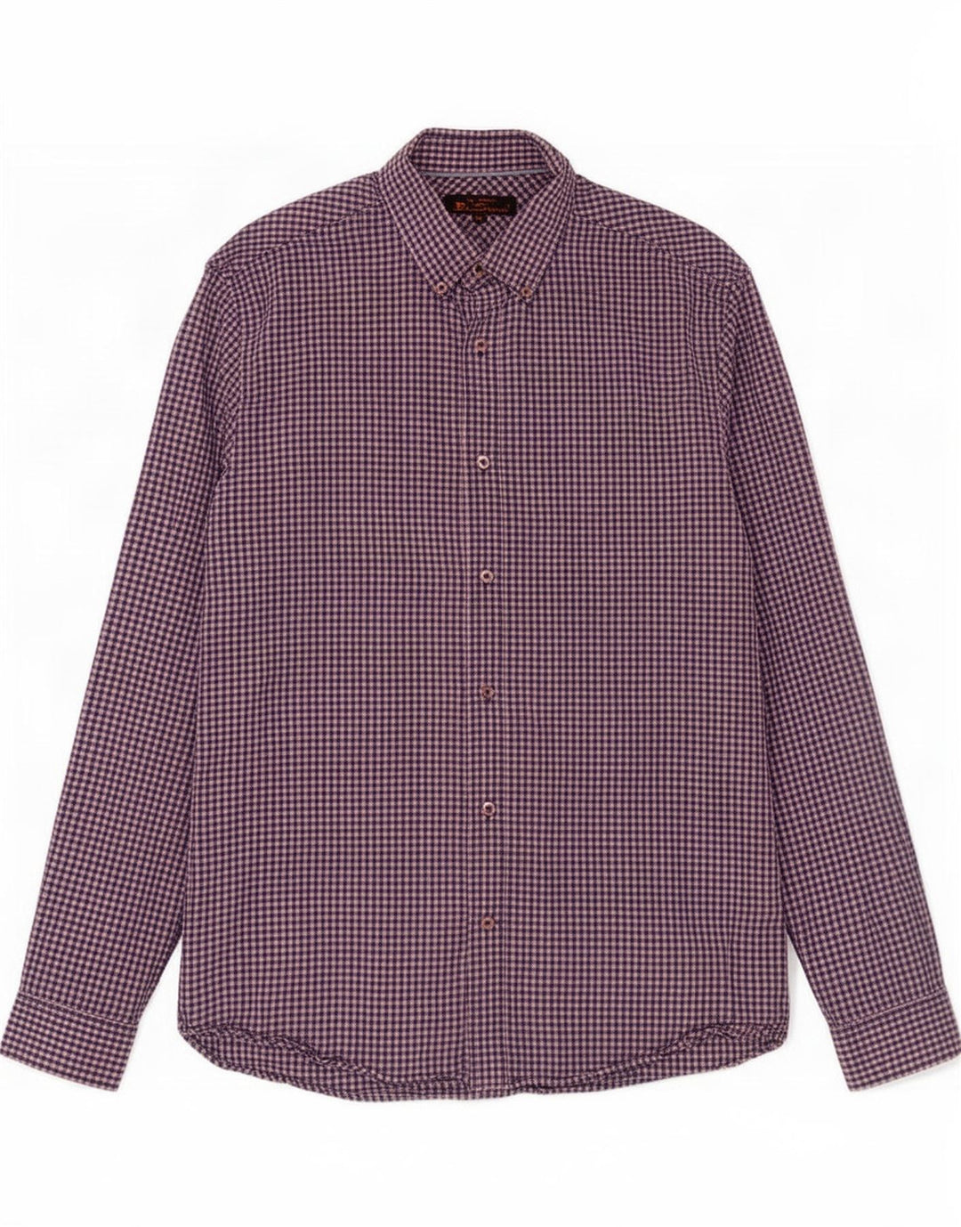 Мужская рубашка Ben Sherman, размер 15 1/2, средний синий в мелкую клетку, хлопок