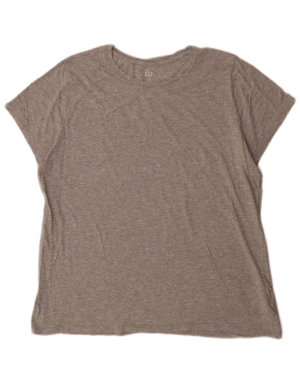 Женская футболка Gap Favorite Fit, топ UK 20, 2XL, серый хлопок с крапинками