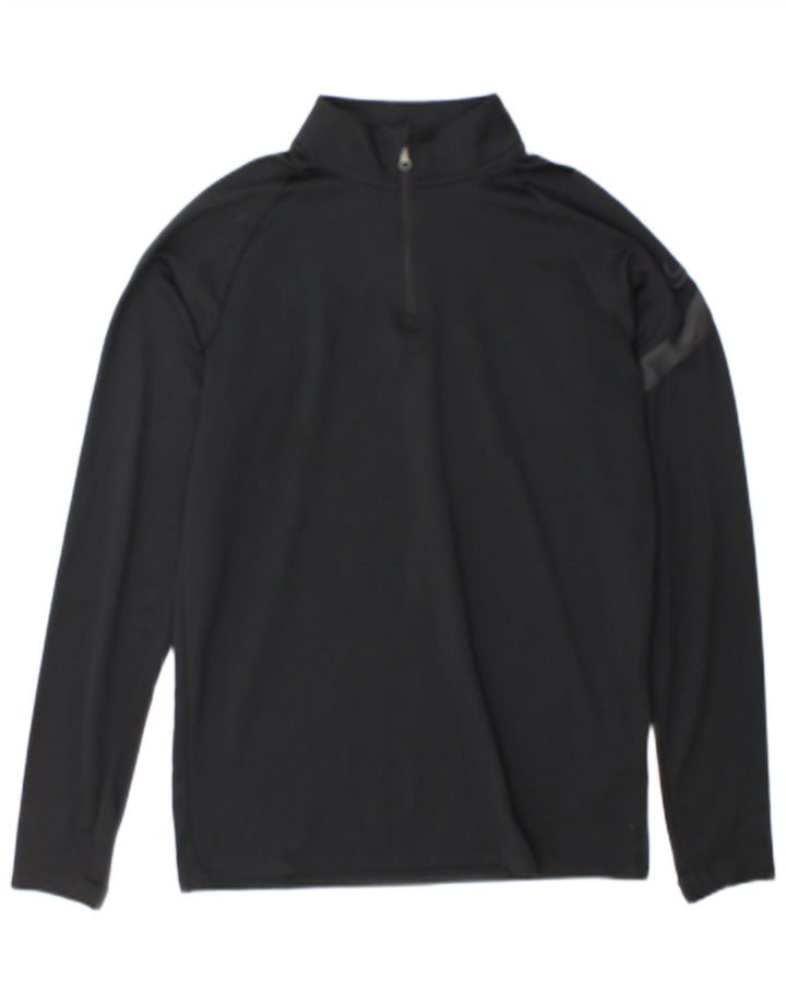 Мужской пуловер на молнии с графическим принтом Nike Dri Fit, спортивный костюм, маленький черный