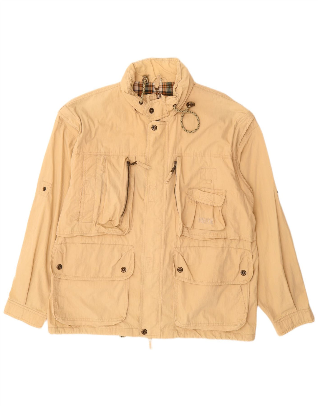 VINTAGE Мужская куртка IT 54 2XL Бежевый хлопок