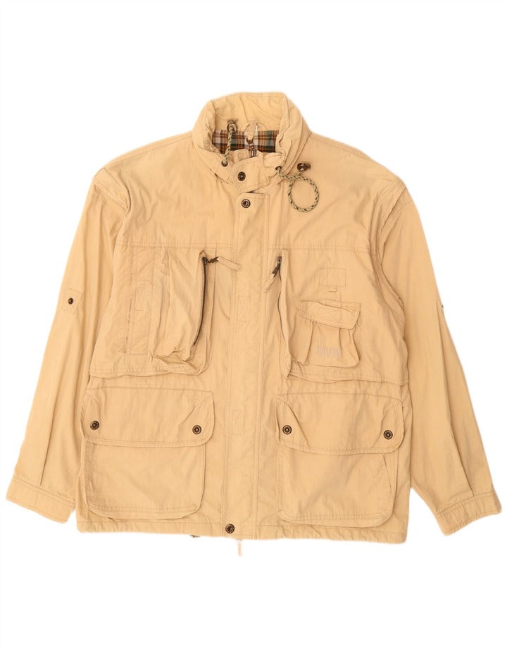 VINTAGE Мужская куртка IT 54 2XL Бежевый хлопок