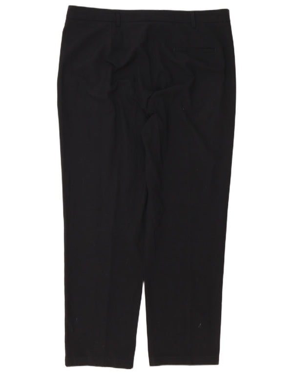 Женские прямые костюмные брюки Marks & Spencer UK 16, большие W38 L29, черные