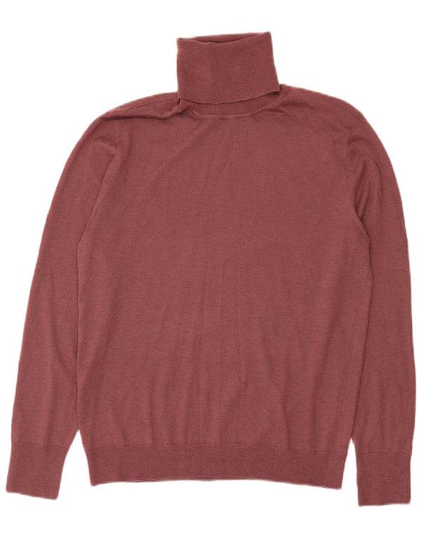 Женский джемпер с высоким воротником Zara UK 20 2XL бордовый