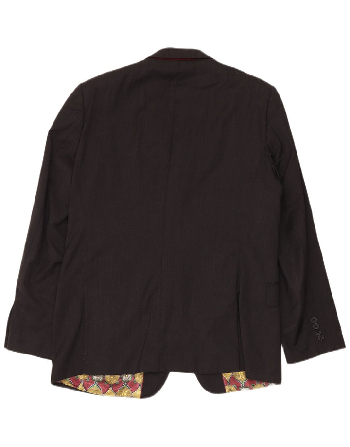 Мужской пиджак на 2 пуговицах Ted Baker UK 44 2XL, черная шерсть