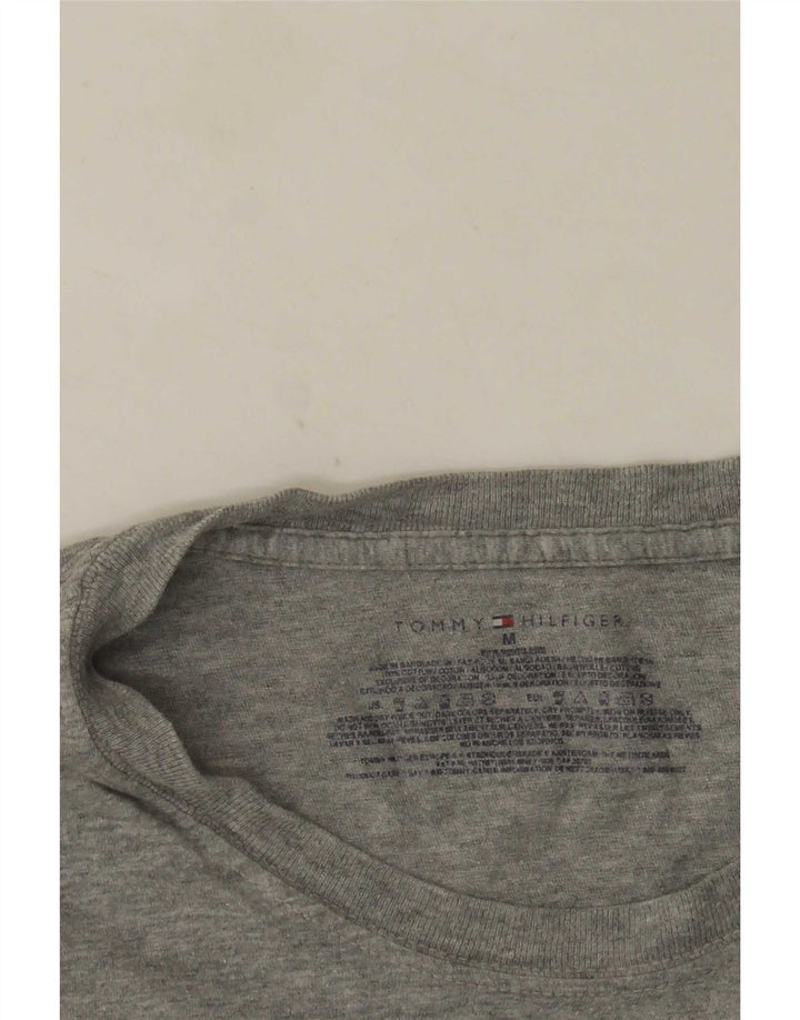 Мужская футболка Tommy Hilfiger из хлопка среднего серого цвета с крапинками