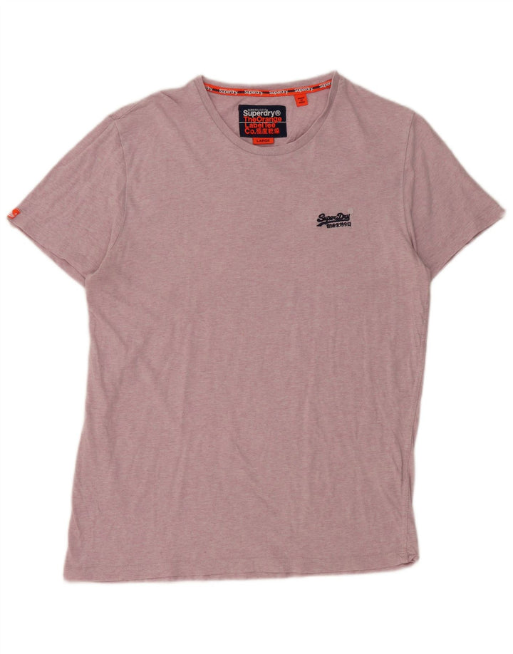 Женская футболка Superdry Top UK 16, большой розовый хлопок