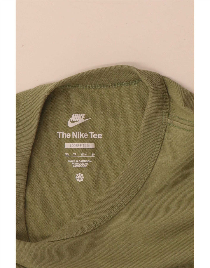 Мужской топ свободного кроя Nike с длинным рукавом XS, зеленый